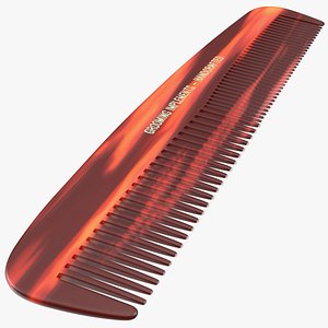 3D pocket comb brown model
