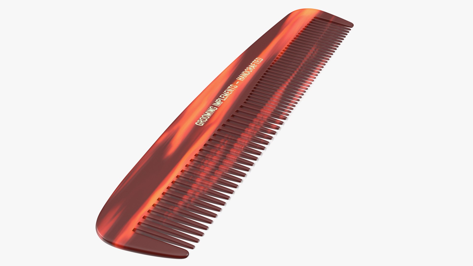 Pocket Comb Brown 3D model preview