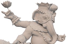 Ganesh Elephant Low-poly