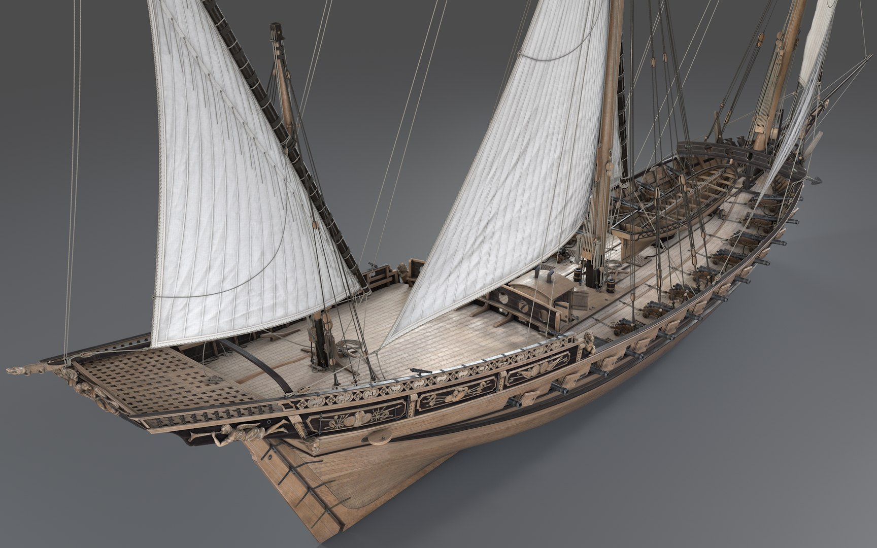 3D Chebec LeRequin Ship - TurboSquid 2164896