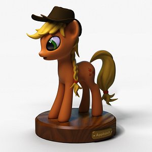 3d model little pony applejack