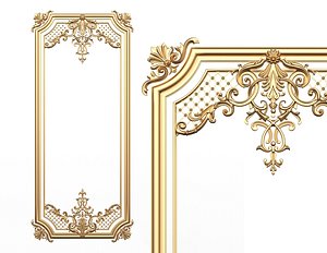 Boiserie Carved Decoration Panel for CNC