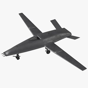 drone rigged military aircraft 3D model