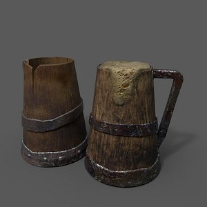 medieval style beer mug 3D model