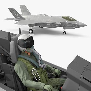 Stealth Multirole Fighter F 35 Lightning II Pilot OK Pose