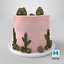 Cactus Cake 3D model