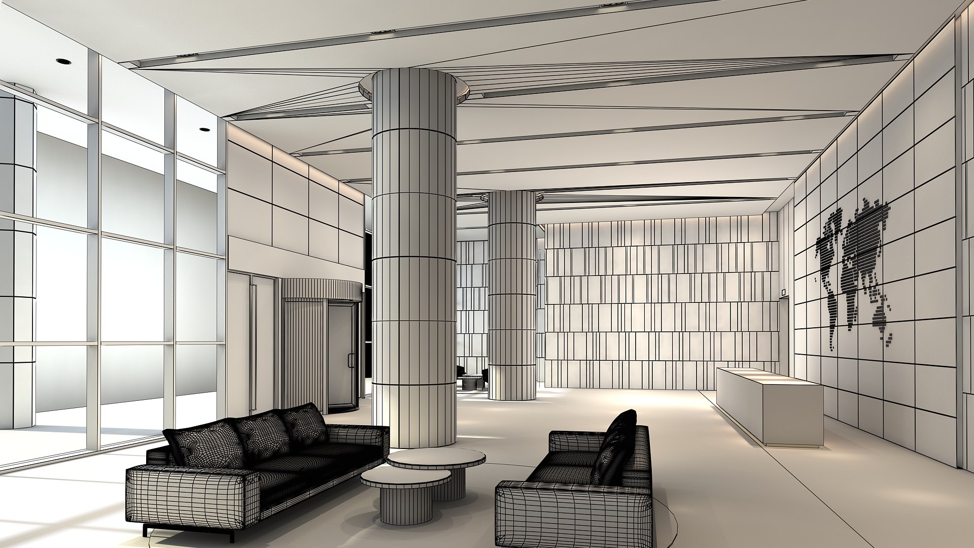 3D Modern Hall 27 - TurboSquid 2155920