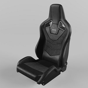 3D RECARO Sportster GT Black Seat