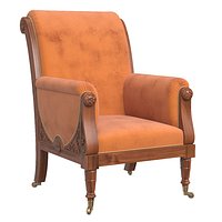 An Exceptional late George IV Carved Mahogany Chair