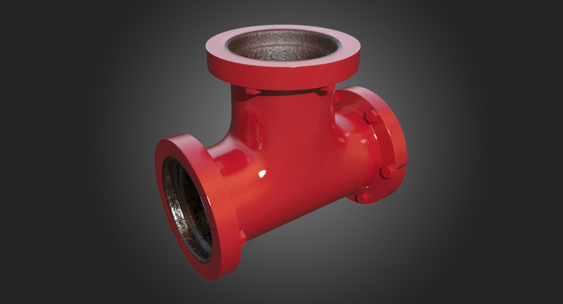 T Pipe 3d Model