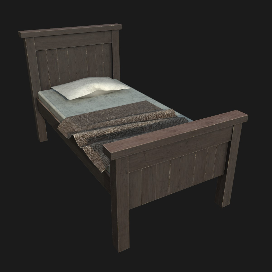 3д модели древней кровати