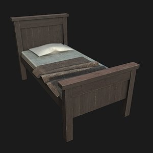 old bed 3D model