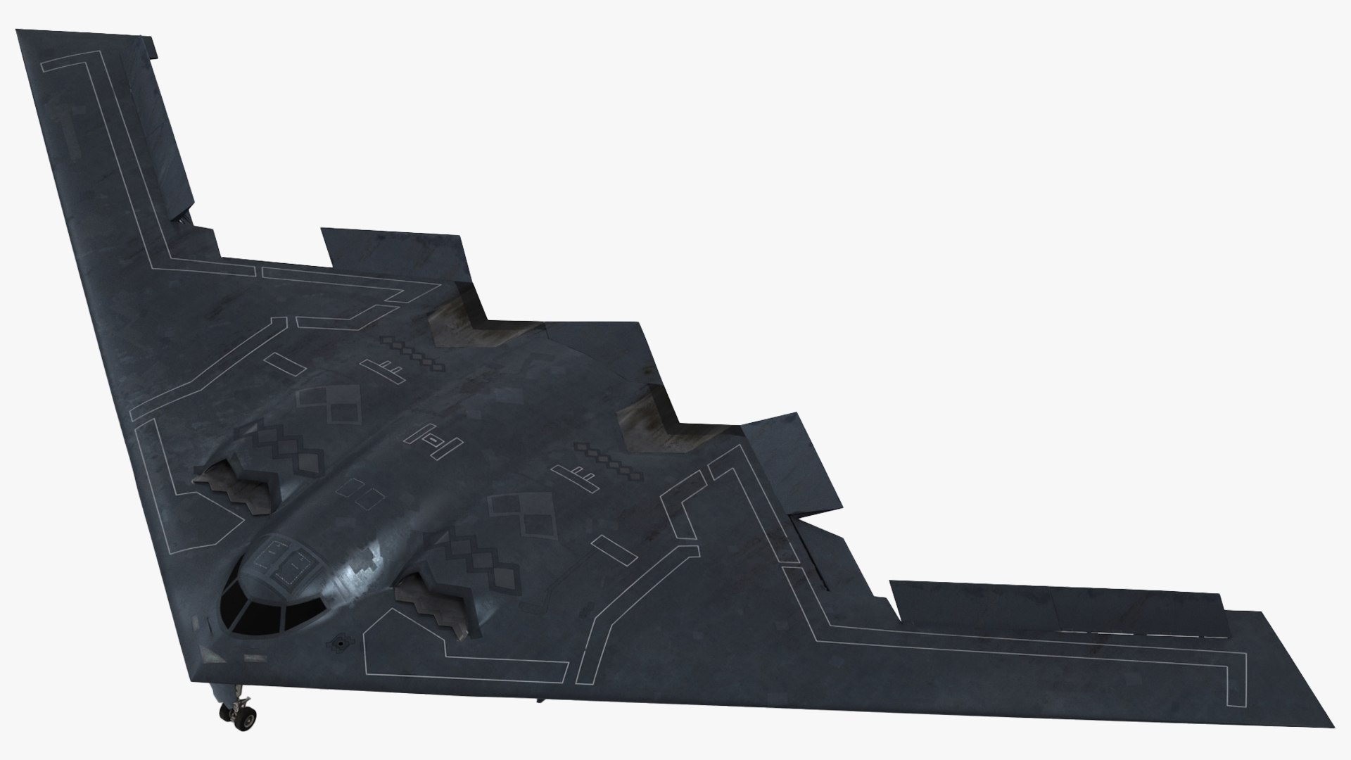 Long-Range Penetration Bomber Aircraft Rigged for Maya 3D model preview