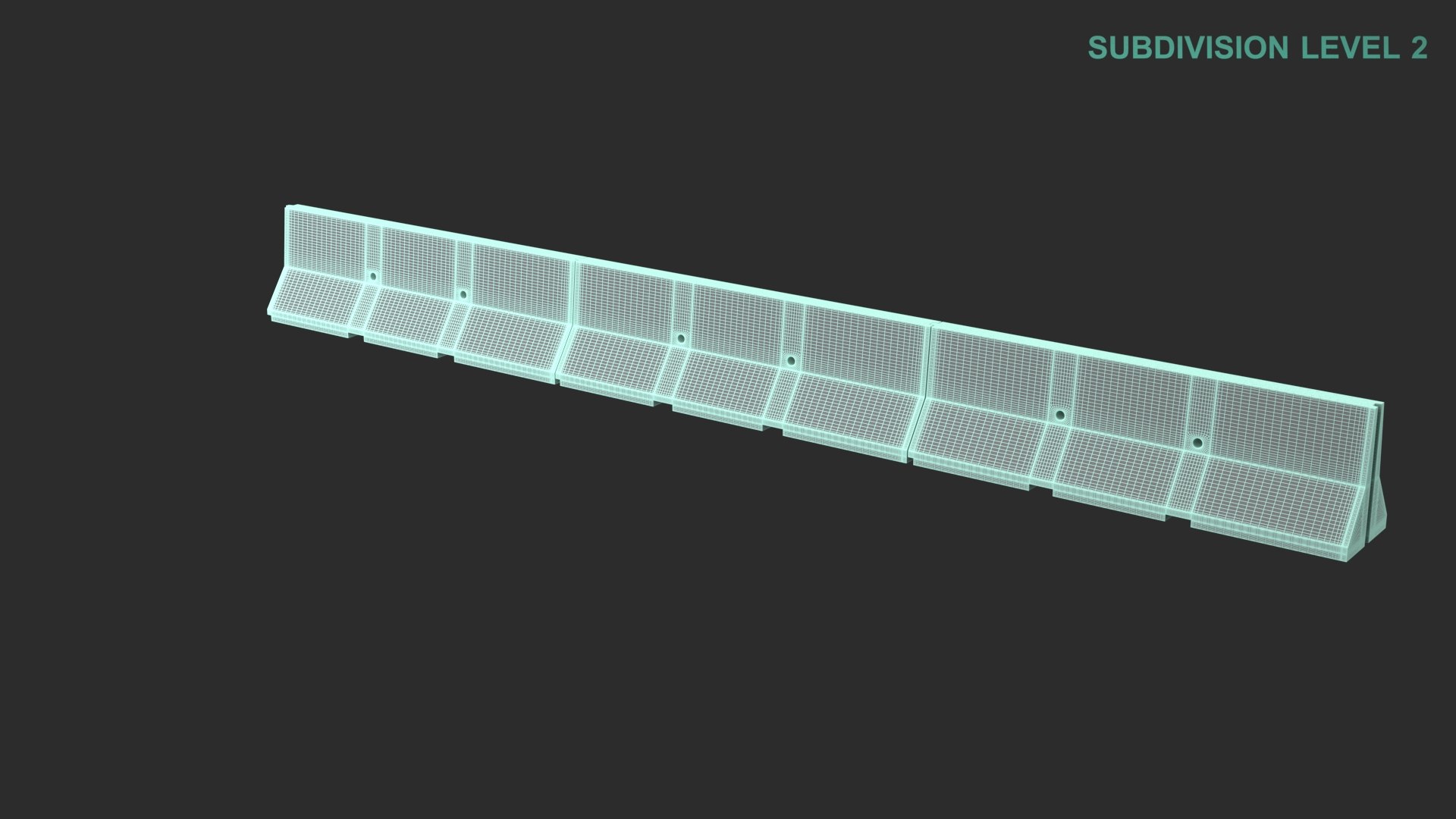 Concrete Barrier Wall 3D model https://p.turbosquid.com/ts-thumb/gv/wXH3zy/XQ/wireframe0001/jpg/1686308679/1920x1080/fit_q87/a707993ccd643b39d6fe358f32484660c3c0743c/wireframe0001.jpg