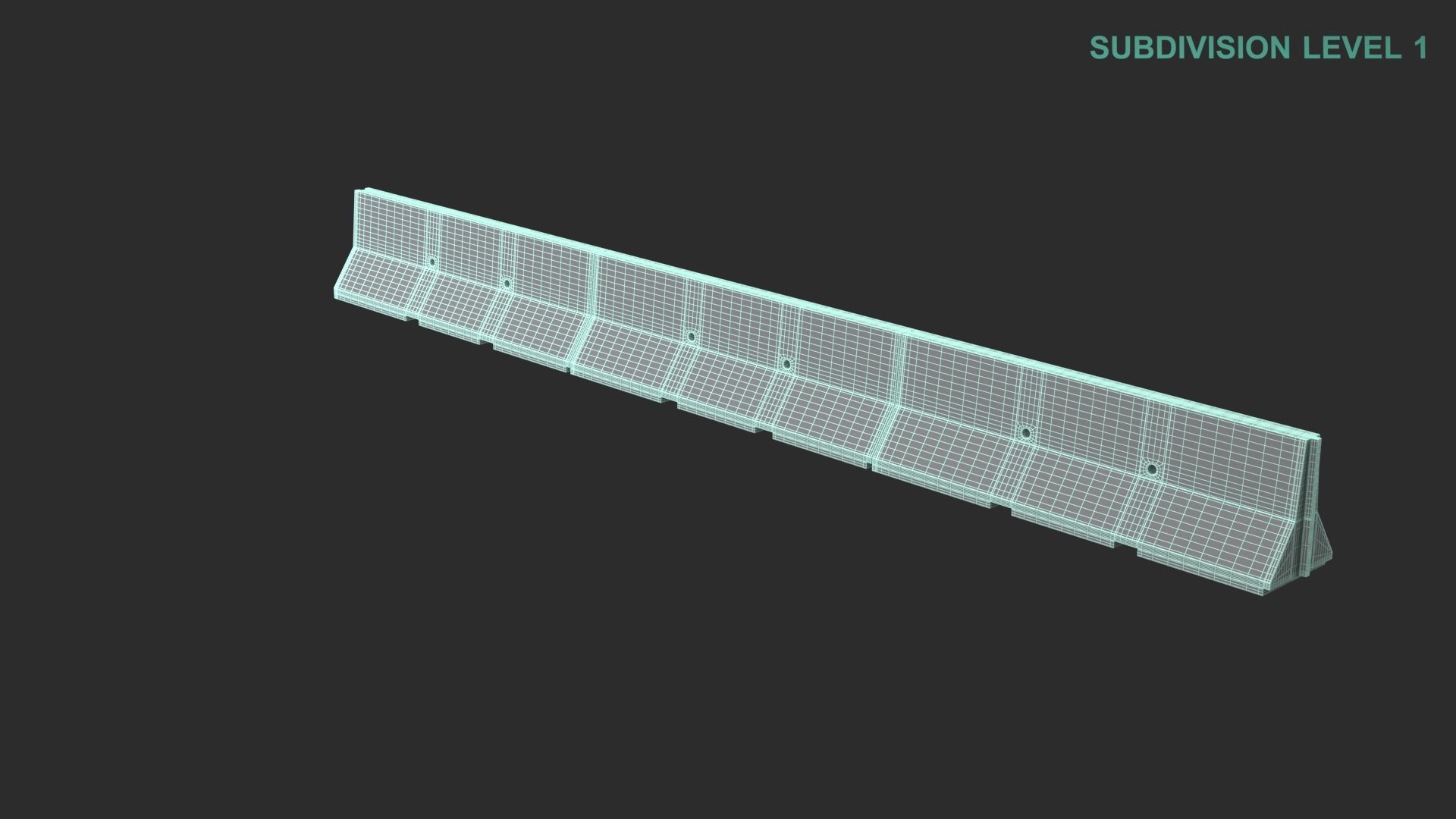 Concrete Barrier Wall 3D model https://p.turbosquid.com/ts-thumb/gv/wXH3zy/jP/wireframe0006/jpg/1686308681/1920x1080/fit_q87/2c5922f23a6b32cc03ce1420e9edf85723d1b87d/wireframe0006.jpg