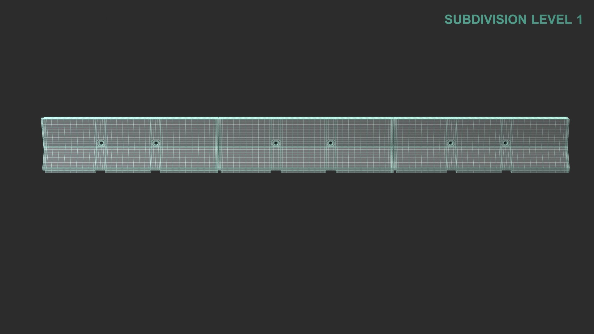 Concrete Barrier Wall 3D model https://p.turbosquid.com/ts-thumb/gv/wXH3zy/ld/wireframe0005/jpg/1686308681/1920x1080/fit_q87/a6636d2818b3b82a6436ccf55971d25774a00244/wireframe0005.jpg
