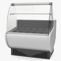 Frilixa Vista Food Display with Serveover Counter 3D Model
