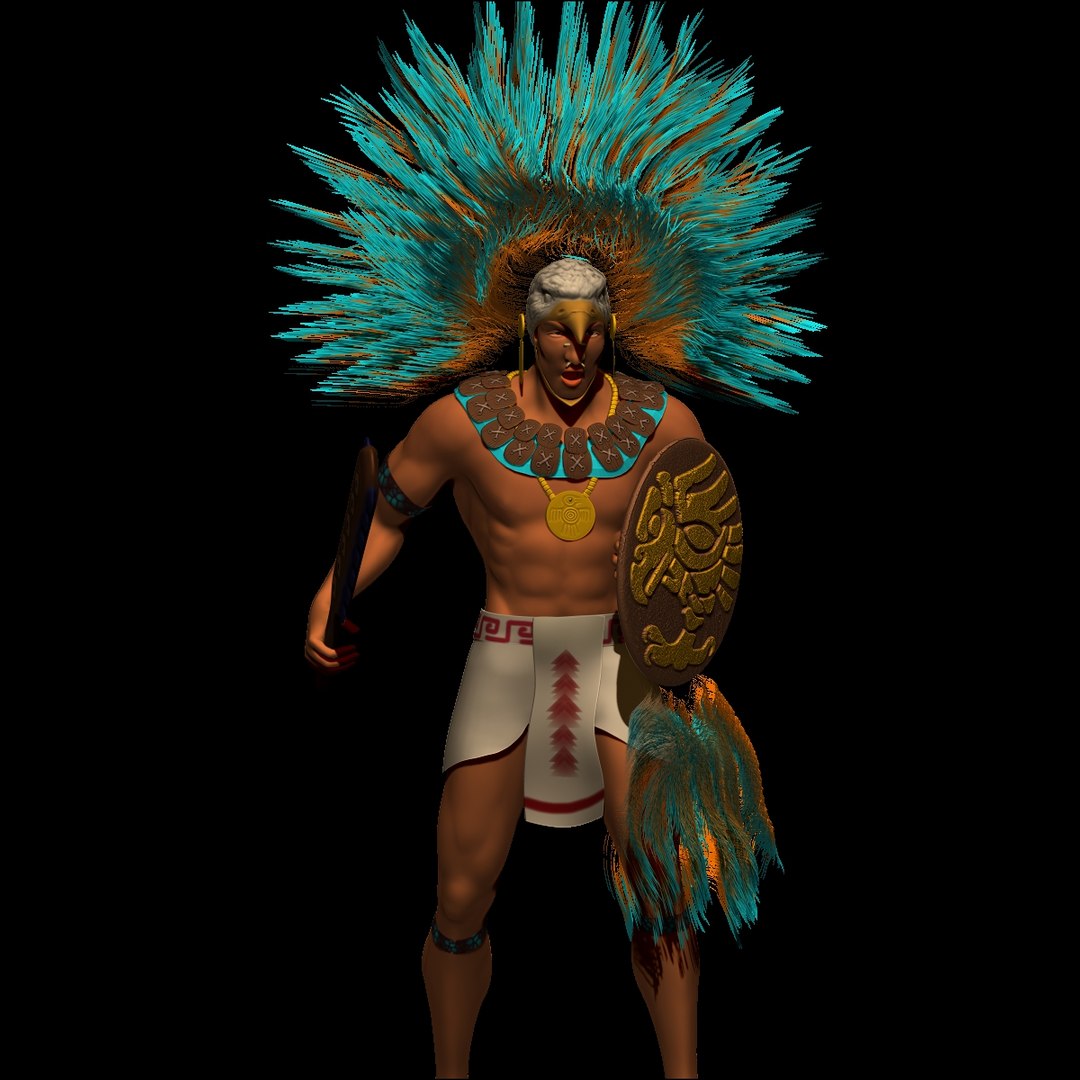 3ds max aztec warrior