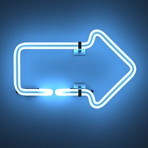 3d model neon arrow