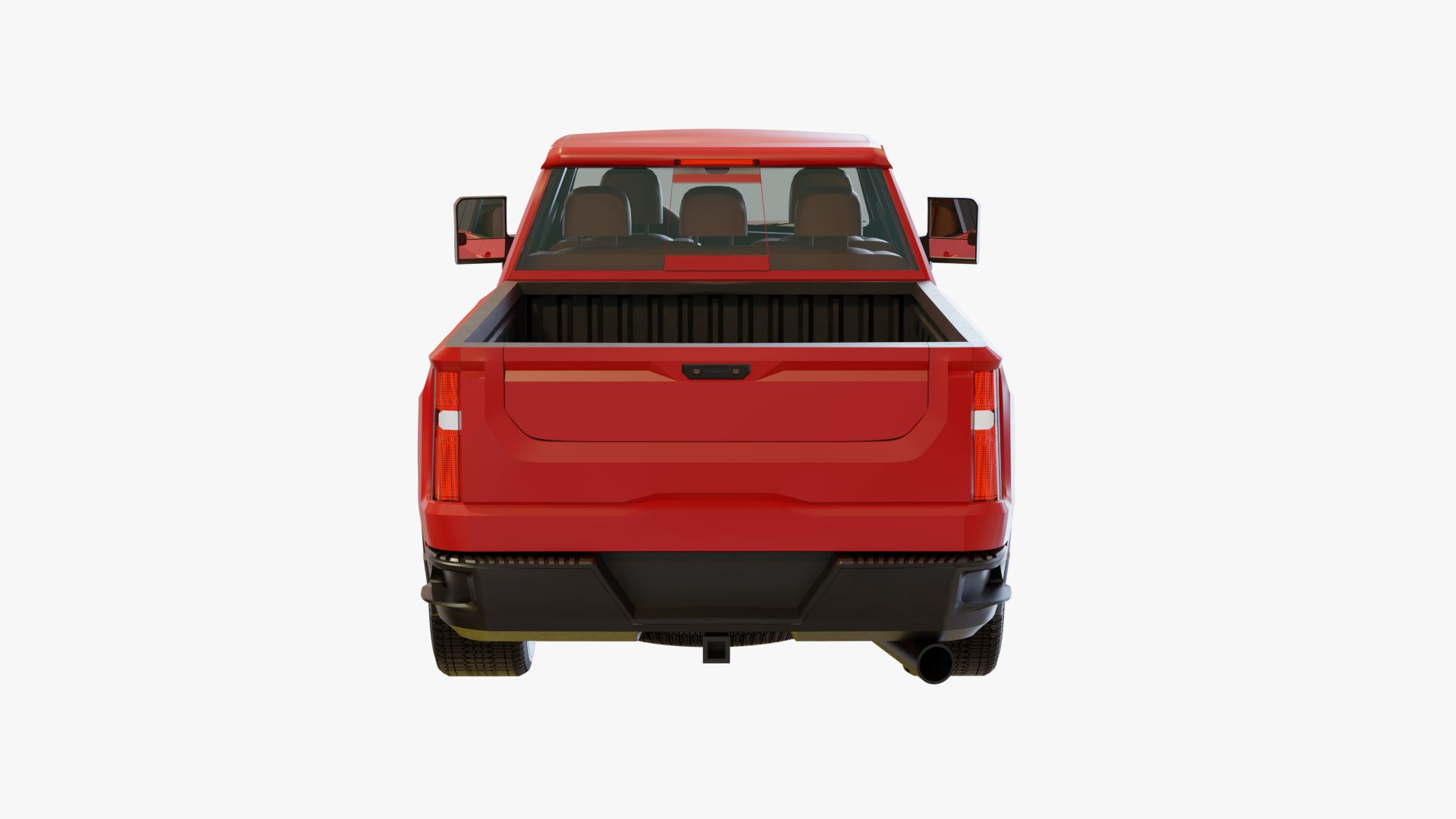 3D Generic Red Pickup Model - TurboSquid 2314124