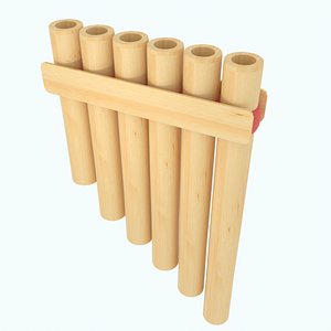 Panpipes 3D model