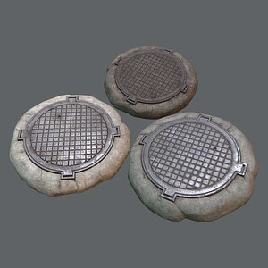 3D model pack sewer hatch