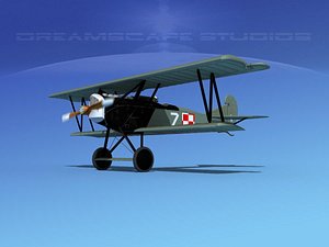 3d fokker dvii fighter model
