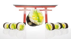 3D Sushi Realistic Set