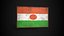 Old Picture Frame With Niger  Flag - Game Ready PBR Low-poly 3D Model