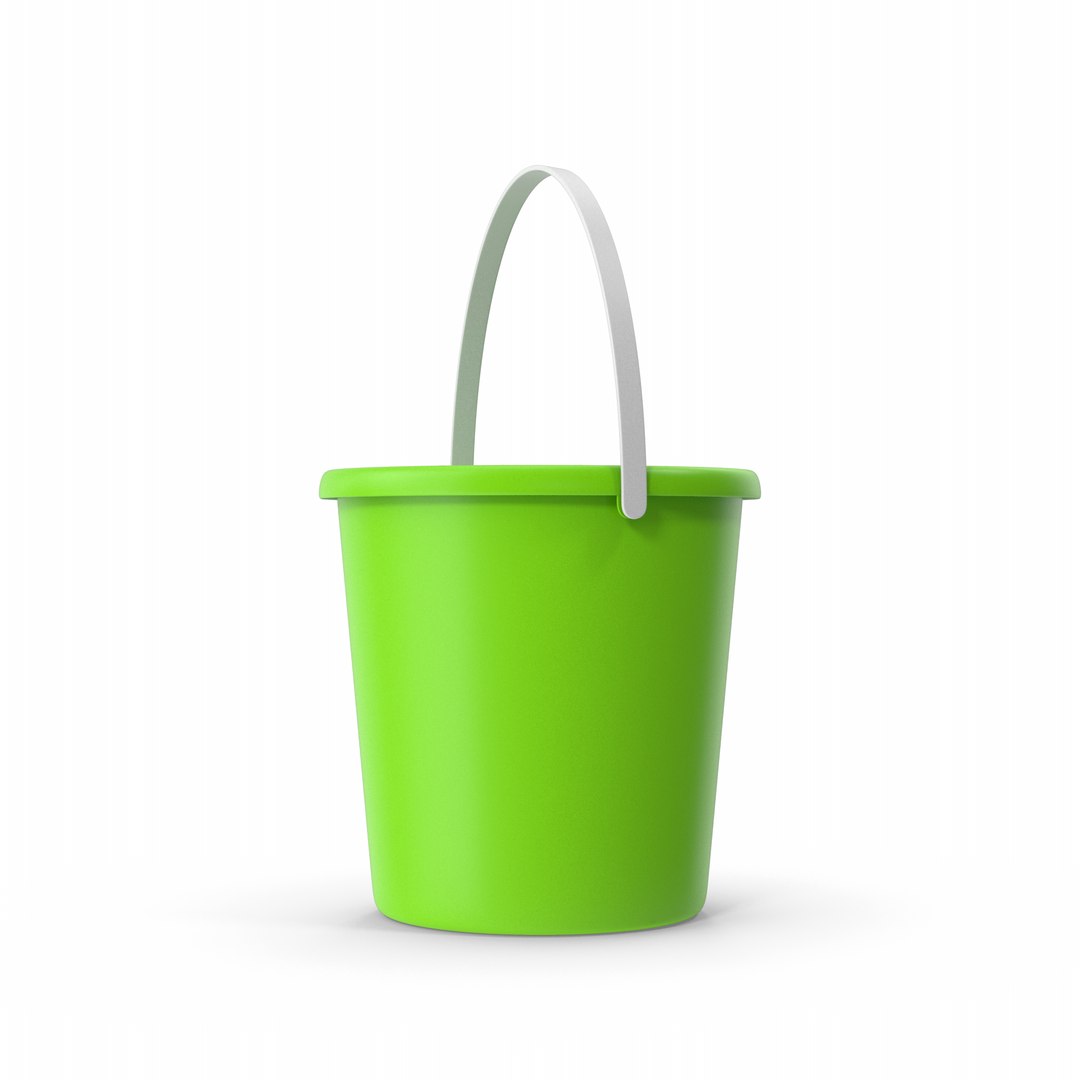 Green Plastic Bucket 3D Model - TurboSquid 2130389