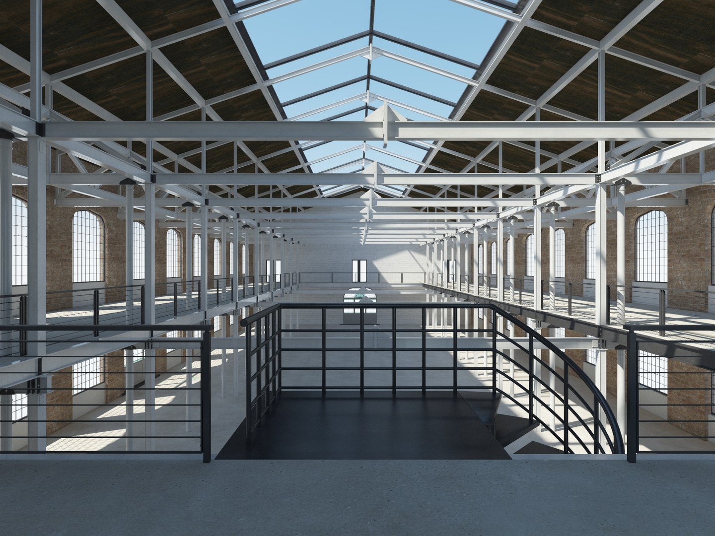 3D Loft Hall Model - TurboSquid 2105755
