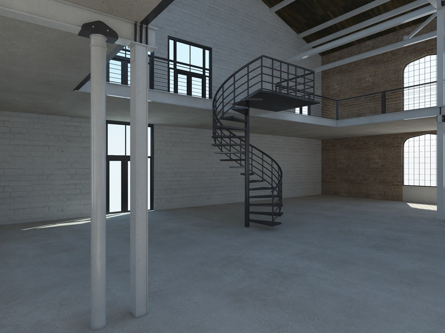3D Loft Hall Model - TurboSquid 2105755