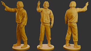 Czechoslovakian firefighter 90s 014 3D model