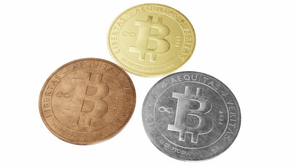 Bitcoin cryptocurrency sign 3D model