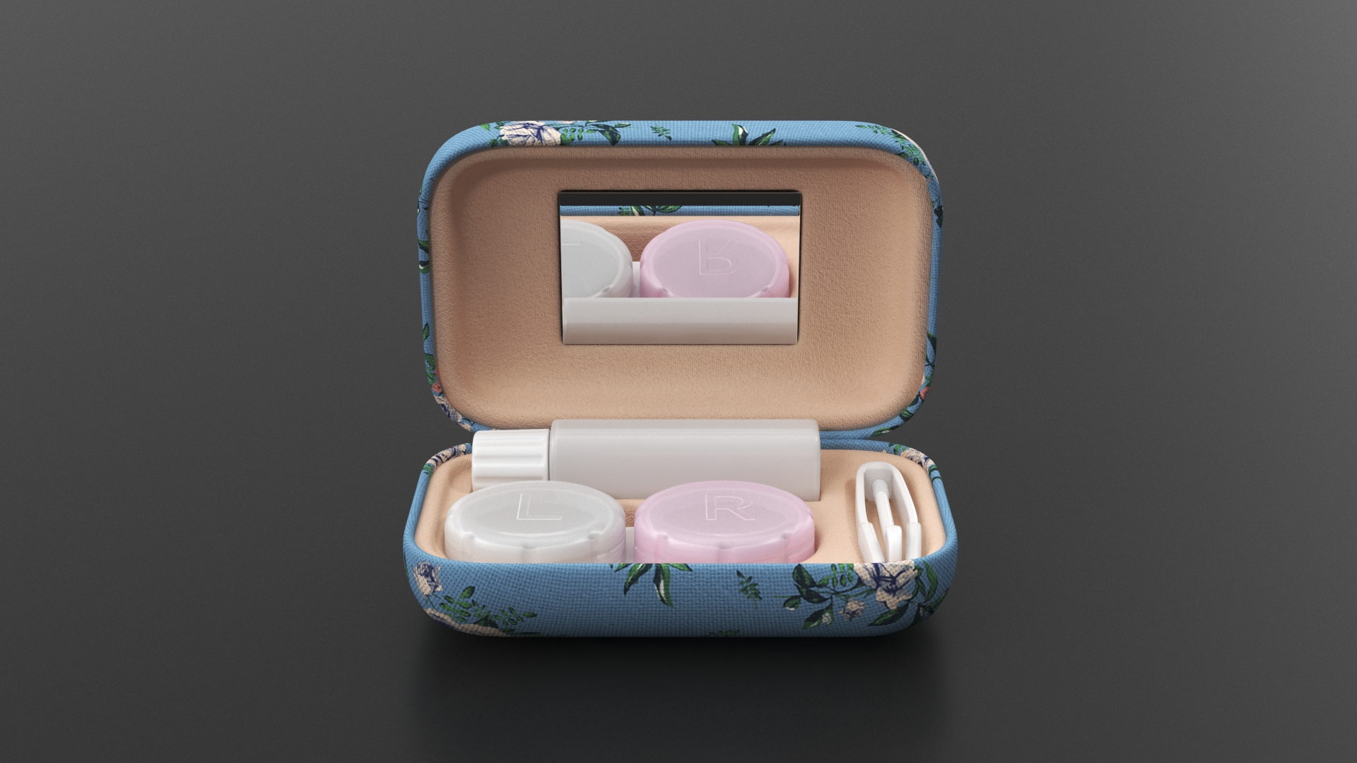 3D Contact Lens Travel Kit Case model TurboSquid 2051078