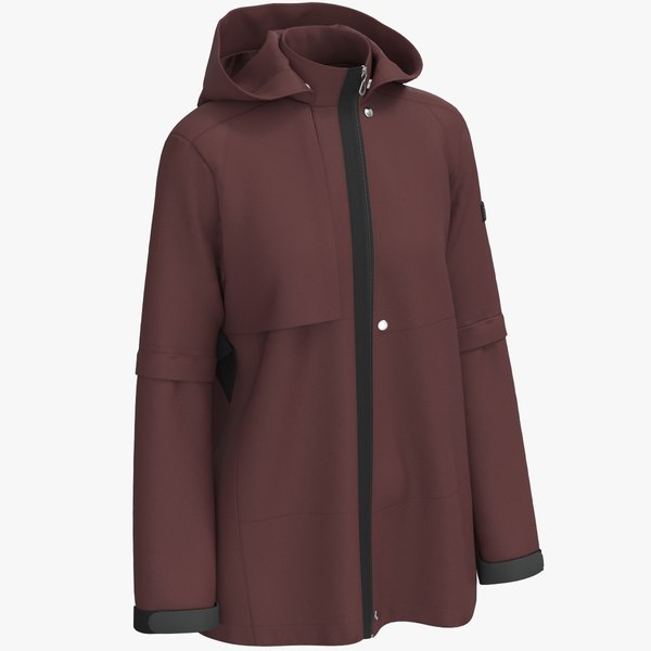 modelo 3d Women Techwear Jacket - TurboSquid 2105158