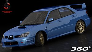 3dsmax subaru impreza wrx sti