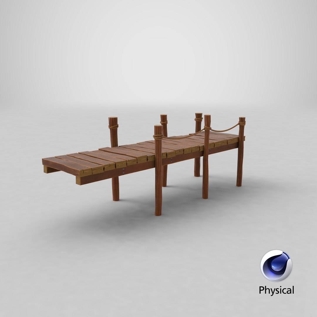 Cartoon Wooden Pier 3D model - TurboSquid 1914381