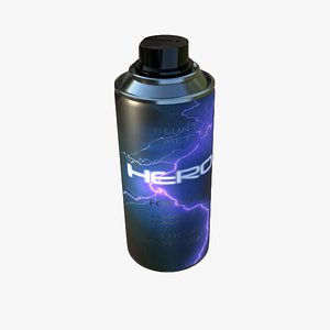 3D model Hero deodorant body spray - fictional branding