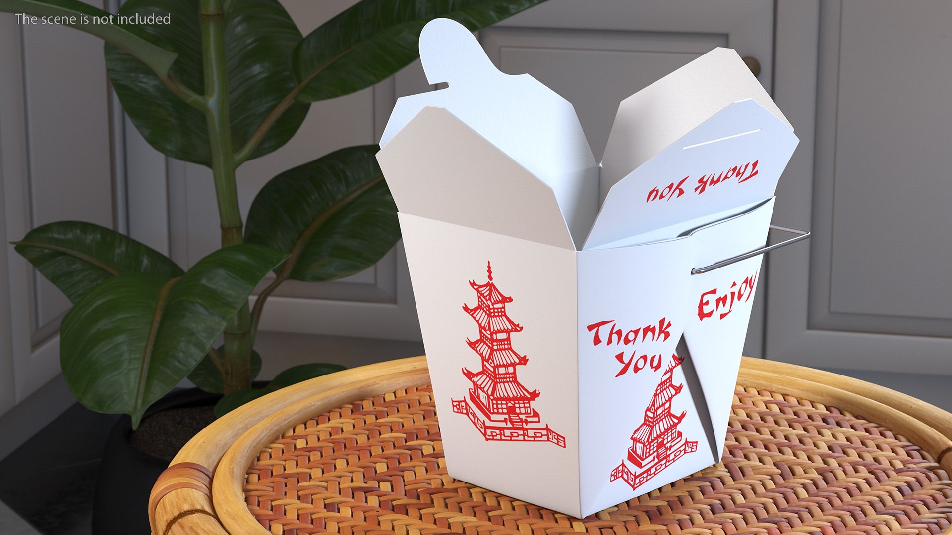 3D Model Chinese Restaurant Opened Takeout Box 32 Oz - TurboSquid 1769365