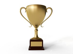 3d obj gold trophy