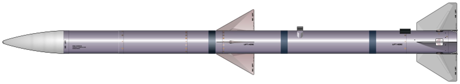 aim-120 advanced medium-range air-to-air 3d model