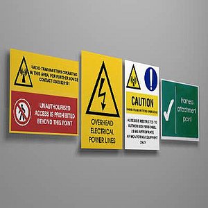 sign warning safety 3d max