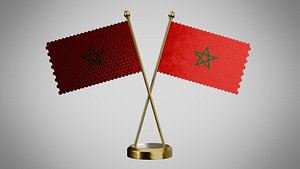 Table  Flag  of Morocco 3D model