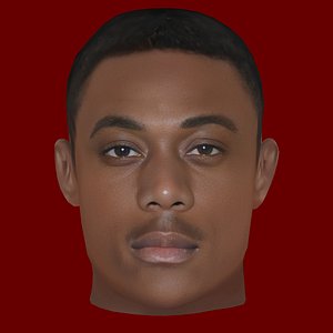Anthony Martial Head - Low poly head for game