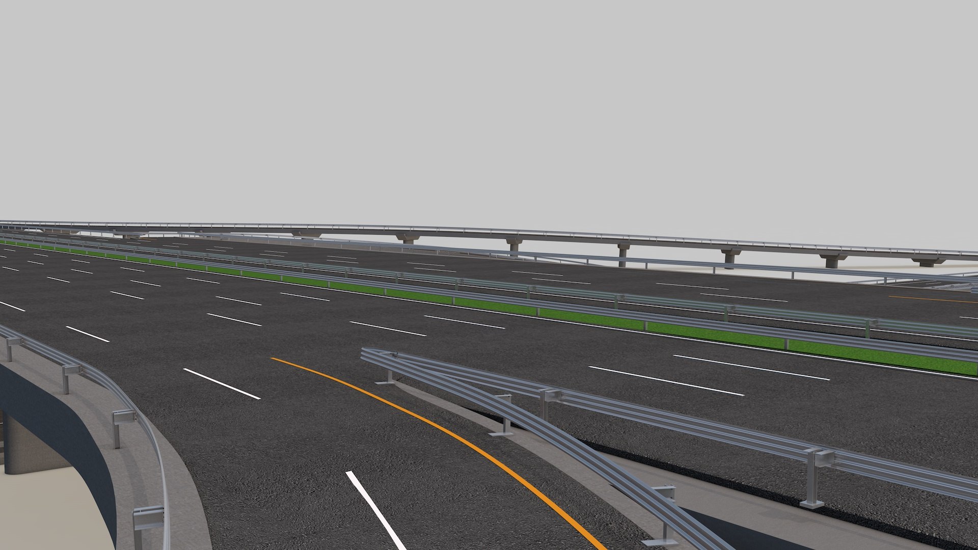 Highway Intersection 3D - TurboSquid 1484810