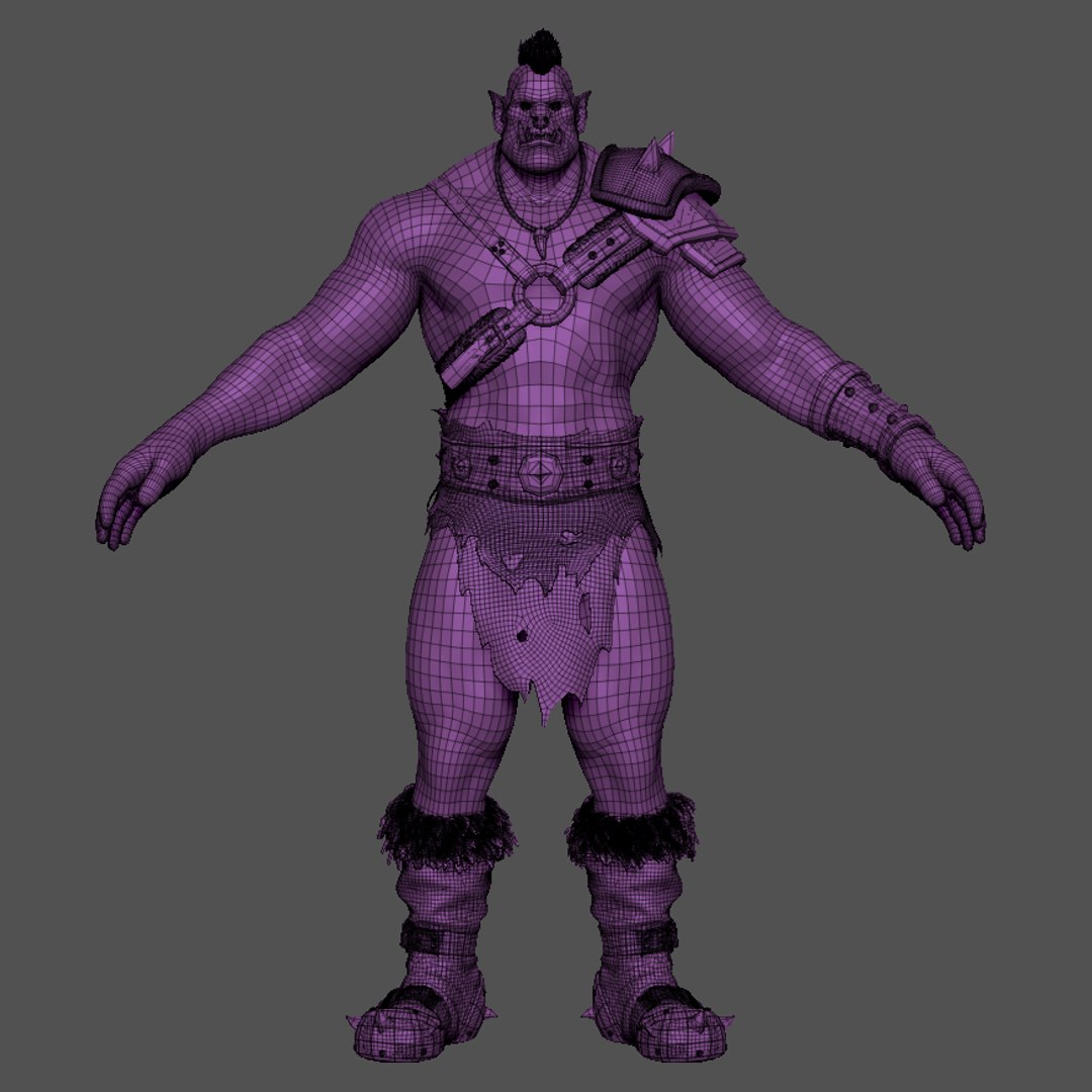 Orc Character Weapon 3d Model
