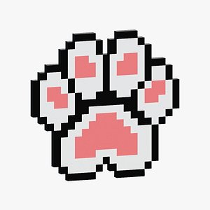 Pixel Cat Paw 3D