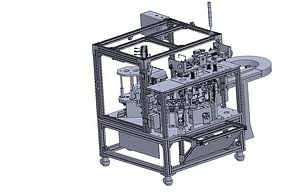 Automatic Mascara Rotary Filling and Capping Machine 3D CAD Model