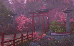 Japanese Stairs Garden Gate